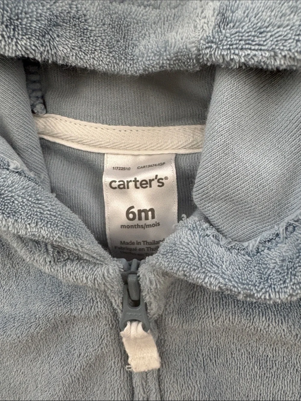 Carter's Plush Hooded Zip Jacket & Joggers - Light Blue